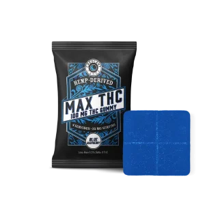 Blue Raspberry 100 mg Max THC Gummy